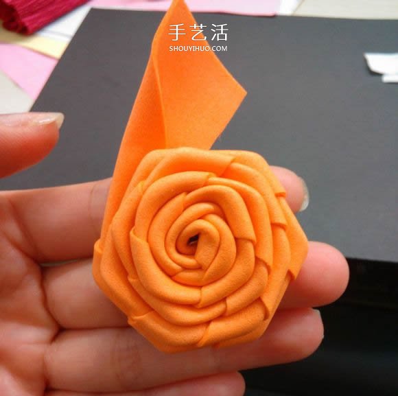 海綿紙折玫瑰花步驟 手工海綿紙花也能這么美！ -  rpnrmr.com