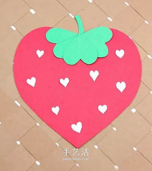 幼兒園手工賀卡教程 可愛母親節(jié)草莓賀卡DIY -  rpnrmr.com