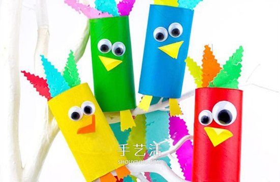 幼兒園做小鳥的教程 卷紙筒小鳥手工制作 -  rpnrmr.com