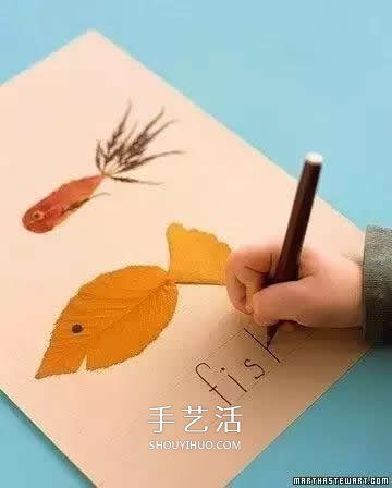 簡(jiǎn)單又好看的兒童樹(shù)葉貼畫(huà)圖片大全  -  rpnrmr.com