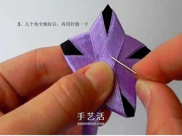 絲帶編花的教程 手工絲帶五角花的編法圖解 -  rpnrmr.com