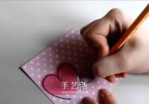 粉色系愛心賀卡制作 自制母親節(jié)/情人節(jié)卡片 -  rpnrmr.com
