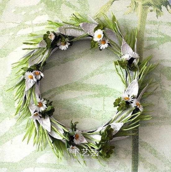 幼兒園手工花環(huán)怎么做 小清新雞蛋托花環(huán)DIY -  rpnrmr.com
