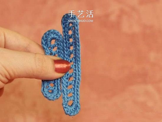 鉤織蜻蜓的鉤法圖解 可用作衣物上的漂亮裝飾 -  rpnrmr.com