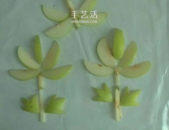 簡單梨子手工 幼兒用水果拼畫花朵的方法 -  rpnrmr.com