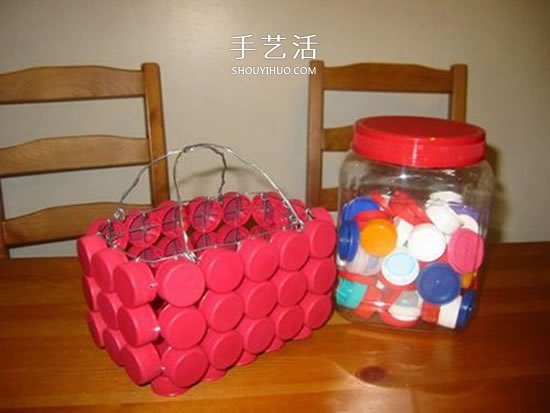 簡(jiǎn)單瓶蓋廢物利用 DIY制作可愛(ài)收納籃的方法 -  rpnrmr.com