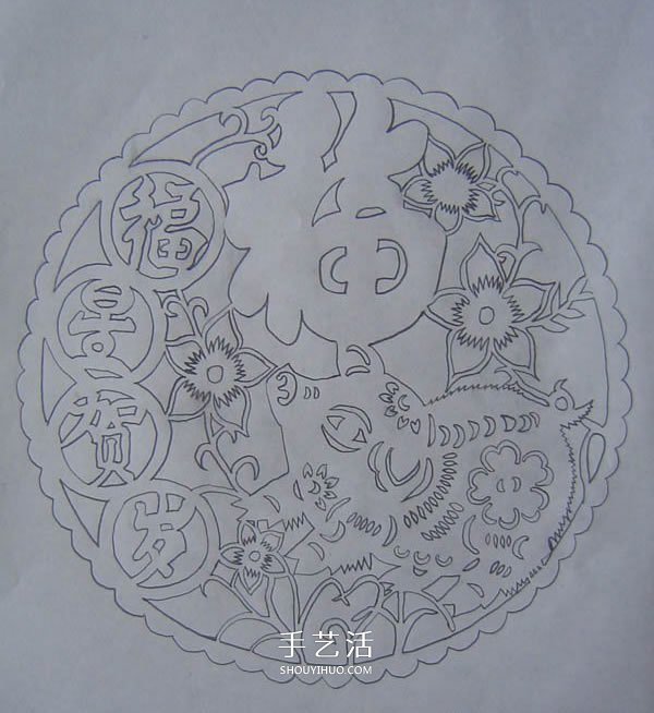 “福星賀歲”新年窗花剪紙方法詳細(xì)過程圖解 -  rpnrmr.com