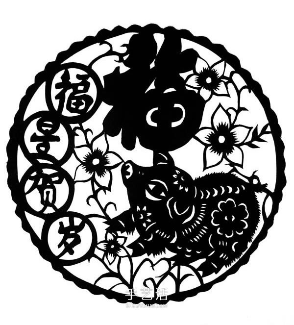 “福星賀歲”新年窗花剪紙方法詳細(xì)過程圖解 -  rpnrmr.com