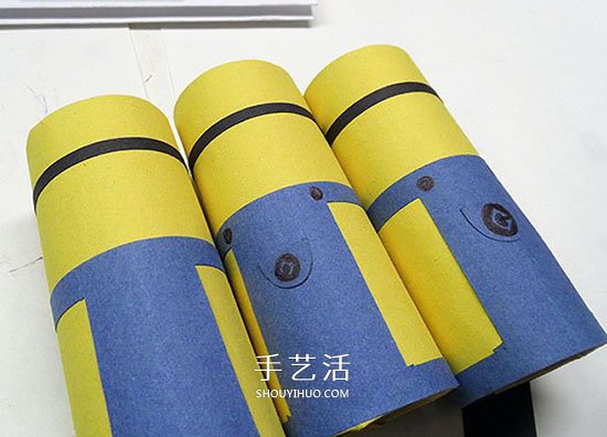 幼兒園手工小制作 自制卷紙筒小黃人的步驟圖 -  rpnrmr.com