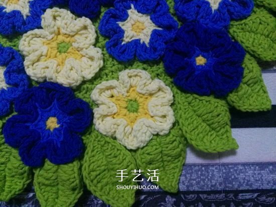 好看櫻草花坐墊的編織圖解 讓你舍不得用！ -  rpnrmr.com