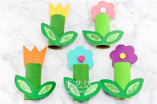 卷紙筒變廢為寶做小花 幼兒手工立體小花DIY -  rpnrmr.com