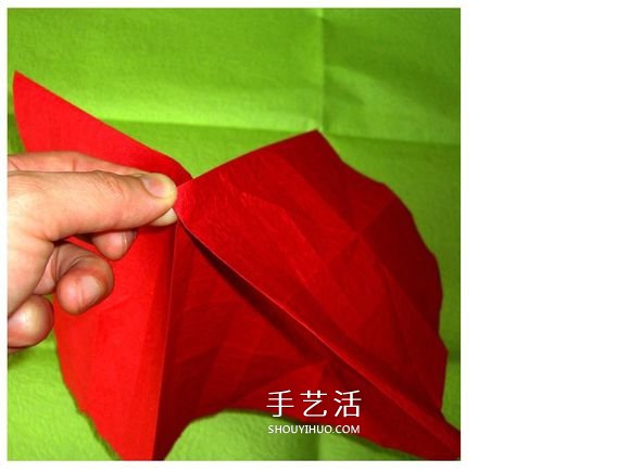 怎么折酒杯玫瑰的過(guò)程 詳細(xì)酒杯玫瑰折紙實(shí)拍 -  rpnrmr.com