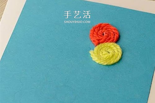 簡易毛線小手工制作 自制可愛母親節(jié)花朵賀卡 -  rpnrmr.com