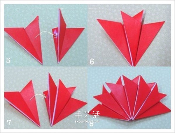 很簡(jiǎn)單康乃馨折紙步驟 兒童手工康乃馨折法 -  rpnrmr.com