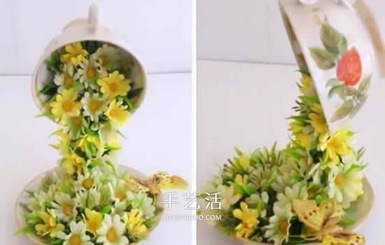 舊杯碟巧妙小改造 DIY制作精美的家居裝飾擺件 -  rpnrmr.com