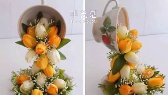 舊杯碟巧妙小改造 DIY制作精美的家居裝飾擺件 -  rpnrmr.com