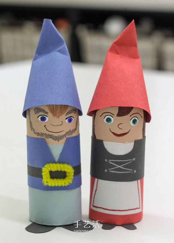 幼兒園卷紙筒廢物利用 手工制作可愛的小矮人 -  rpnrmr.com