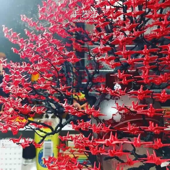 牛人折紙這么玩！上個千紙鶴制作精美盆景樹 -  rpnrmr.com