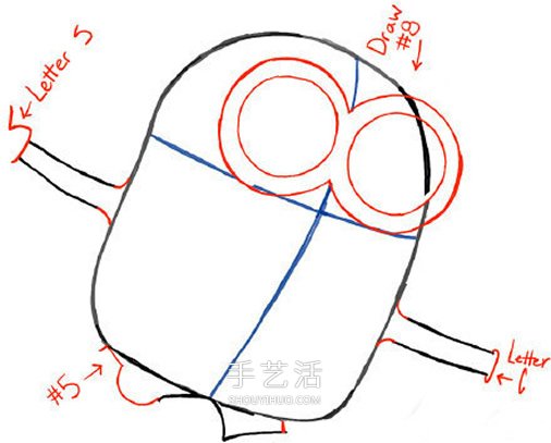 小黃人簡筆畫畫法步驟 簡筆畫小黃人的教程 -  rpnrmr.com