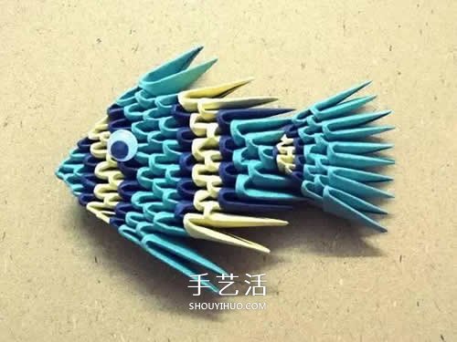 三角插小魚折法圖解 簡單熱帶小魚用三角插做 -  rpnrmr.com