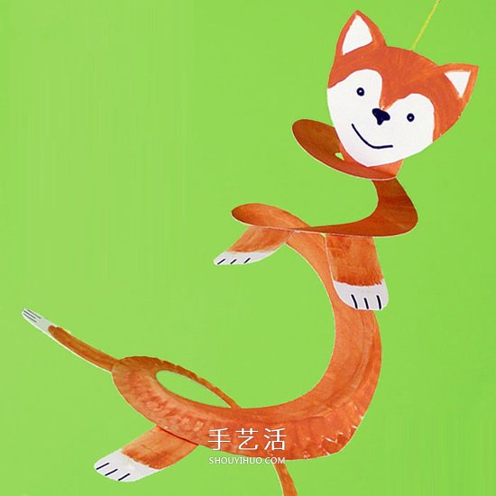 可愛小狐貍掛飾制作 用紙盤做彈簧狐貍的方法 -  rpnrmr.com