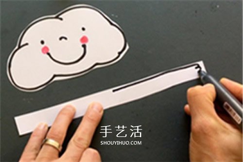 可愛云朵彩虹風(fēng)鈴做法 卷紙筒DIY卡通風(fēng)鈴教程 -  rpnrmr.com