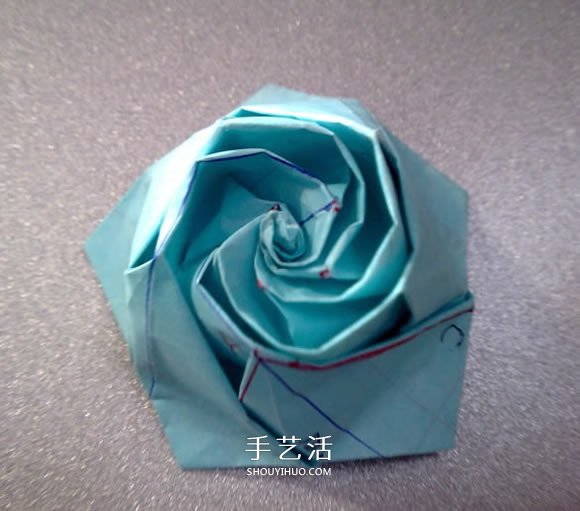 五瓣玫瑰花的折法圖解 比川崎玫瑰更好看！ -  rpnrmr.com