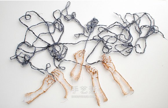 用線創(chuàng)作雕塑裝置 彷彿一吹即散的“線畫”  -  rpnrmr.com