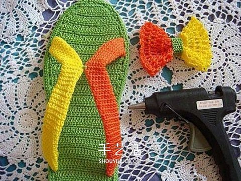 色彩活潑拖鞋的織法 手工編織人字拖鞋圖解 -  rpnrmr.com