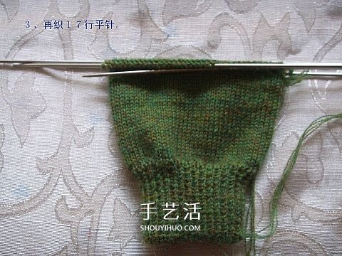 純色無花紋手套的織法 手工編織帶手指手套 -  rpnrmr.com