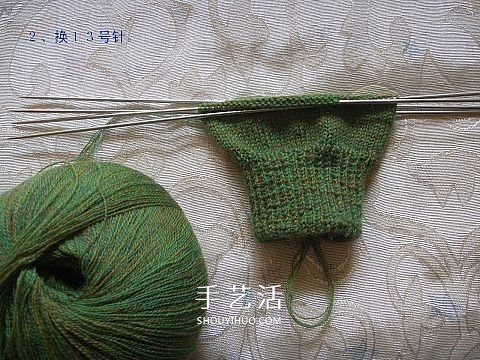 純色無花紋手套的織法 手工編織帶手指手套 -  rpnrmr.com