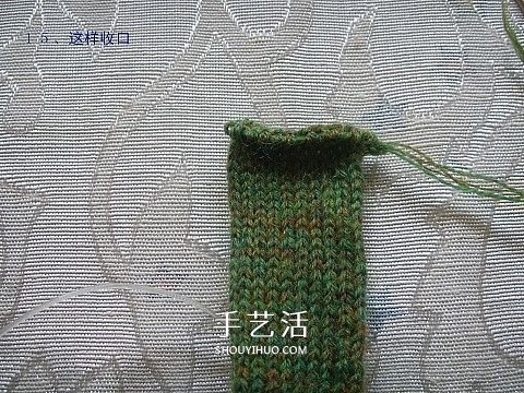 純色無花紋手套的織法 手工編織帶手指手套 -  rpnrmr.com