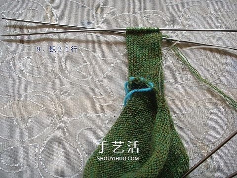 純色無花紋手套的織法 手工編織帶手指手套 -  rpnrmr.com