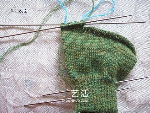 純色無花紋手套的織法 手工編織帶手指手套 -  rpnrmr.com