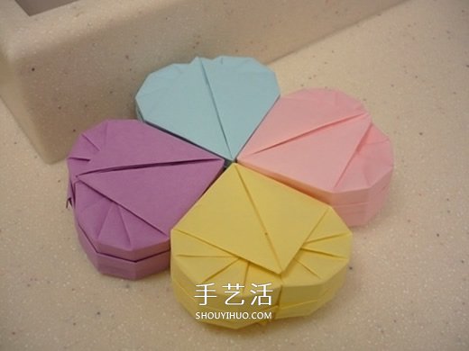 心形禮品盒折紙方法 帶蓋愛心盒子怎么折圖解 -  rpnrmr.com