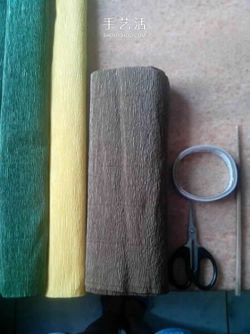 用皺紋紙做向日葵圖解 簡單詳細步驟DIY太陽花 -  rpnrmr.com