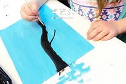 巧用棉花作畫！幼兒手工櫻花樹賀卡制作方法 -  rpnrmr.com