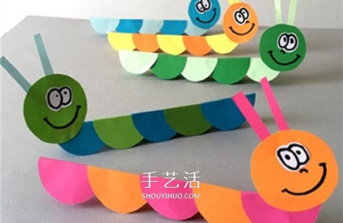簡(jiǎn)單的幼兒卡紙手工制作 可愛(ài)紙毛毛蟲(chóng)的做法 -  rpnrmr.com