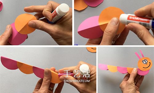 簡(jiǎn)單的幼兒卡紙手工制作 可愛(ài)紙毛毛蟲(chóng)的做法 -  rpnrmr.com