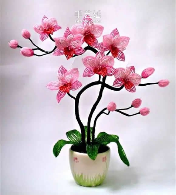 美到極致的串珠花朵 做成插花工藝品裝飾 -  rpnrmr.com
