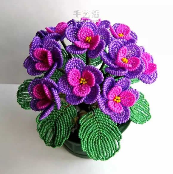 美到極致的串珠花朵 做成插花工藝品裝飾 -  rpnrmr.com