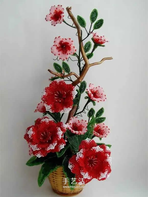 美到極致的串珠花朵 做成插花工藝品裝飾 -  rpnrmr.com