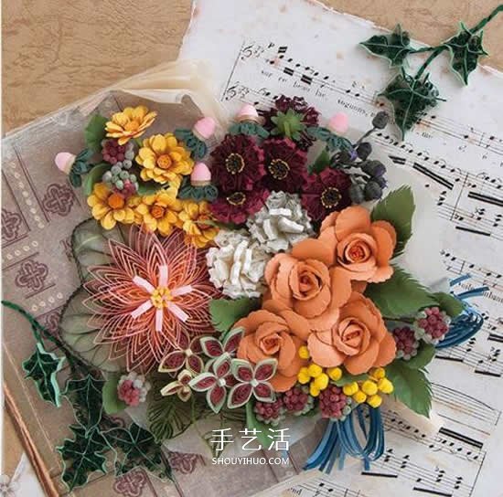 簡直美炸了！手工立體卷紙花作品圖片大全 -  rpnrmr.com