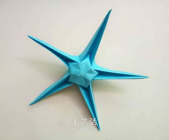 五個角的星星折紙圖解 內(nèi)外雙五角星星的折法 -  rpnrmr.com