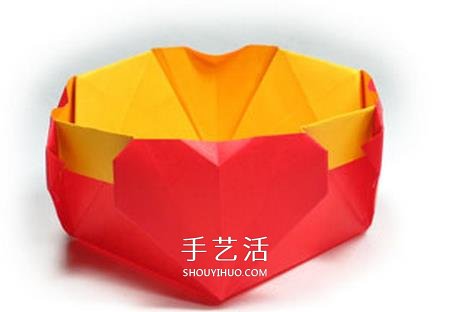 帶愛心紙盒子的折法 有四個(gè)心形收納盒的折法 -  rpnrmr.com