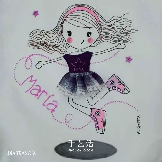 媽媽在女兒衣服上的創(chuàng)意畫 小伙伴們都羨慕！ -  rpnrmr.com
