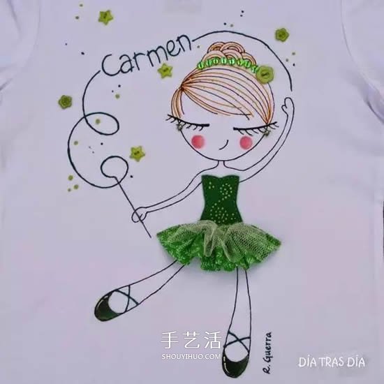 媽媽在女兒衣服上的創(chuàng)意畫 小伙伴們都羨慕！ -  rpnrmr.com