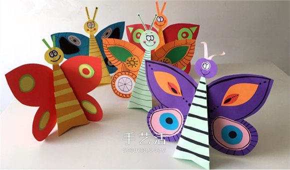 幼兒園春天手工制作 用卡紙做美麗的立體蝴蝶 -  rpnrmr.com
