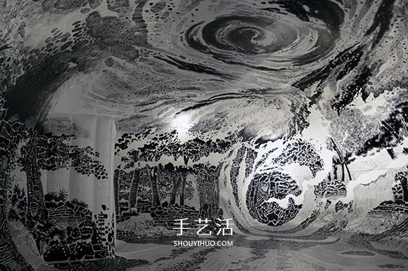 掉入黑白漩渦！120支馬克筆畫(huà)出360度沉浸式裝置 -  rpnrmr.com