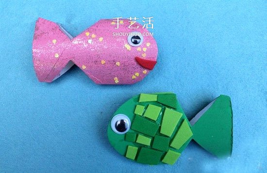 衛(wèi)生紙筒做小魚的方法 簡單幼兒園廢物利用DIY -  rpnrmr.com